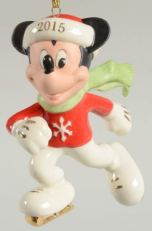 Mickey Mouse Annual Ornaments Off To The Rink Mickey - Boxed by Lenox-1