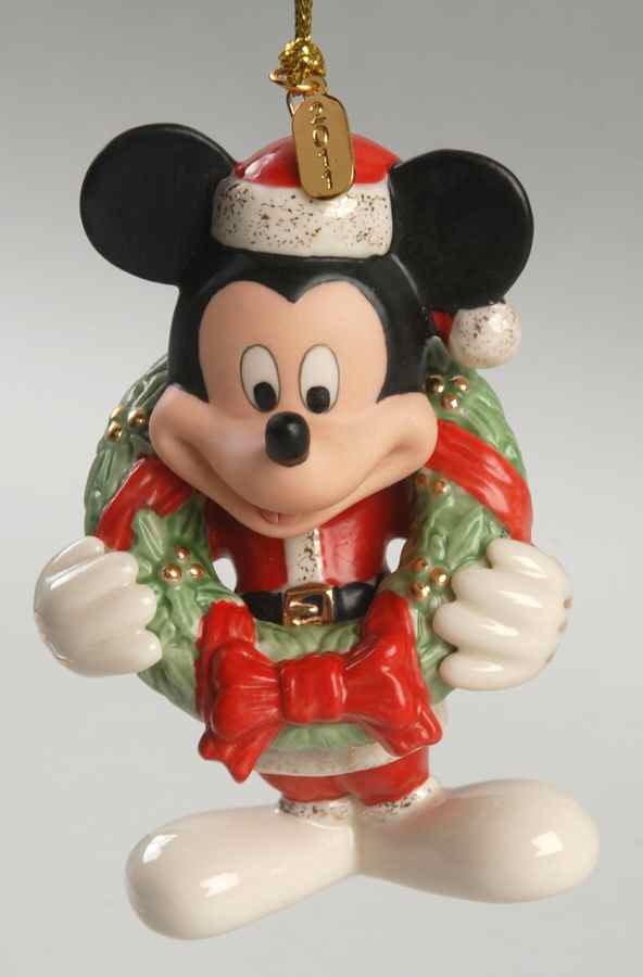 Mickey Mouse Annual Ornaments Merry Mickey - No Box by Lenox-1