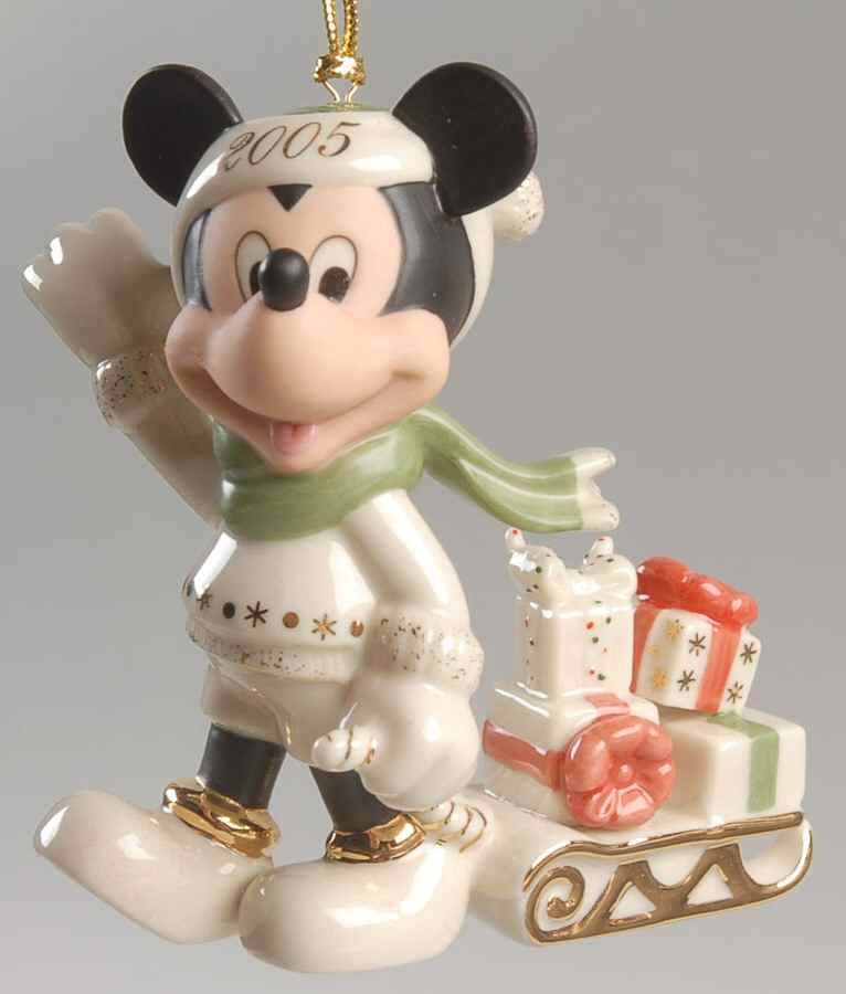 Mickey Mouse Annual Ornaments Mickey Delivers Christmas - Boxed by Lenox-1