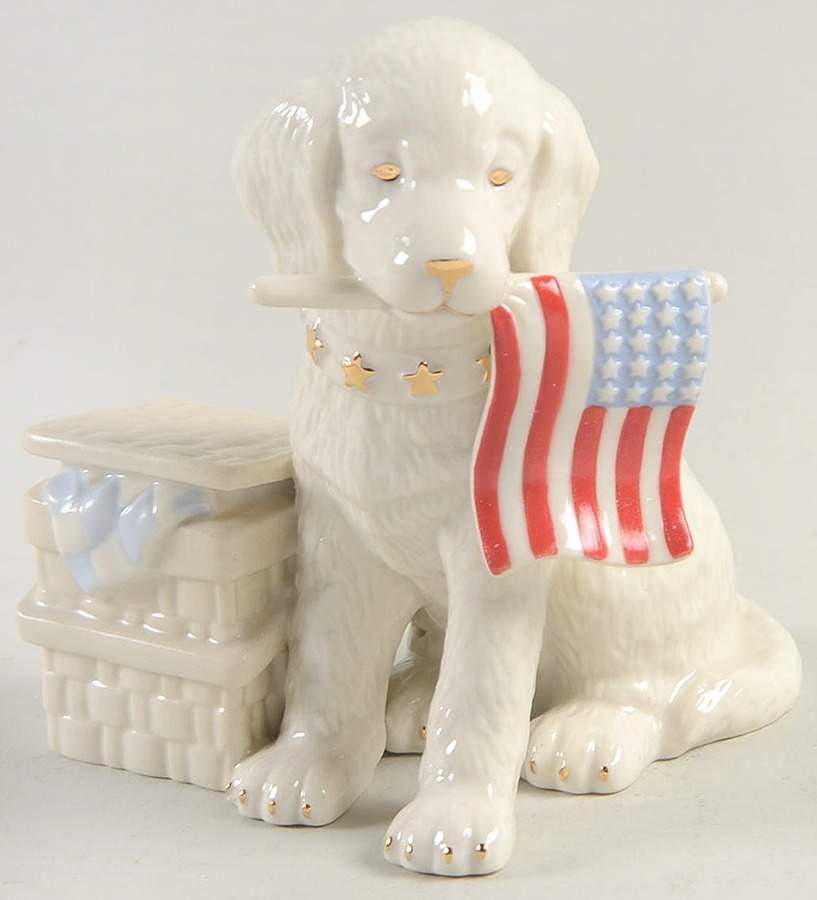 A Golden Year Of Puppies Patriotic Retriever-July - No Box by Lenox-1