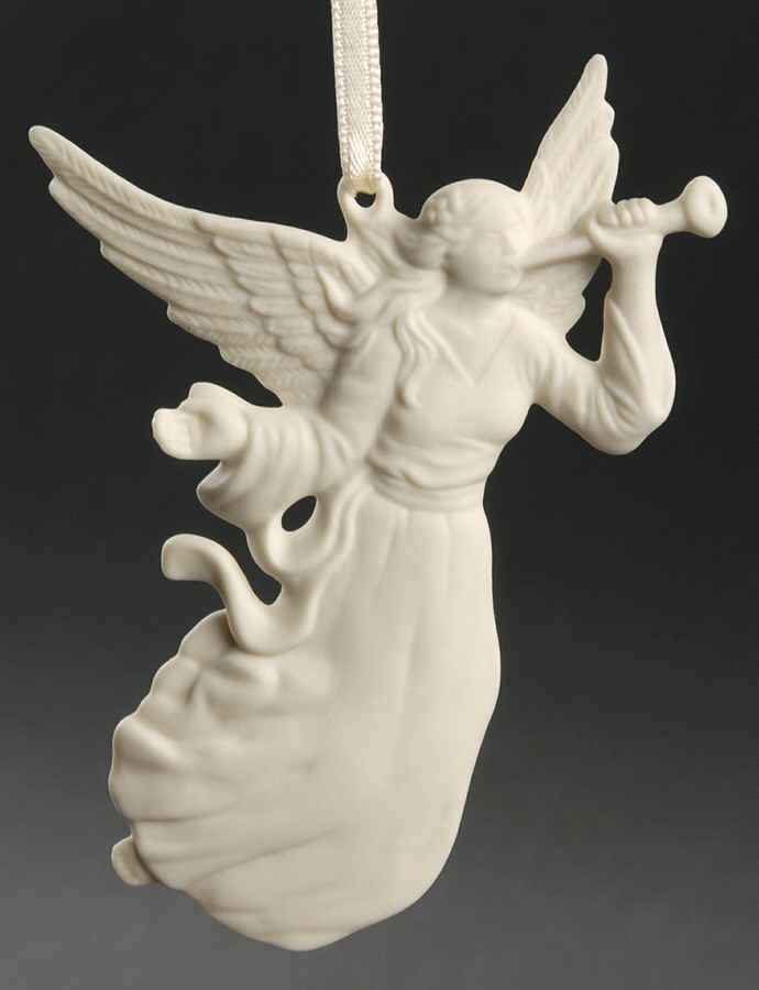 Commemorate 2000 Nativity Angel With Horn-Flat Ornament - No Box by Lenox-1