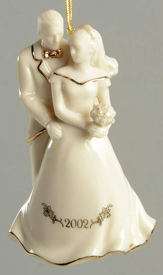 Bride And Groom Ornaments 2002-Bride And Groom - Boxed by Lenox-1