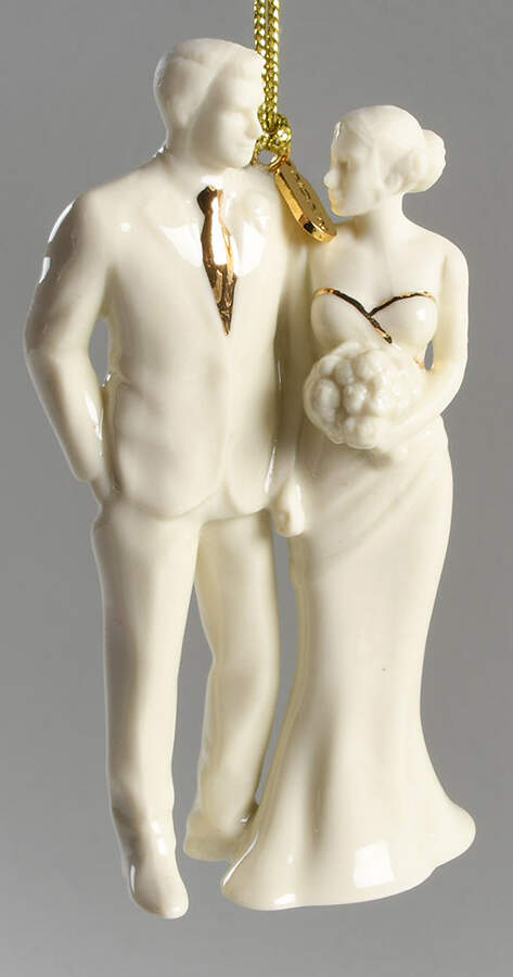 Bride And Groom Ornaments 2023-Bride & Groom - No Box by Lenox-1