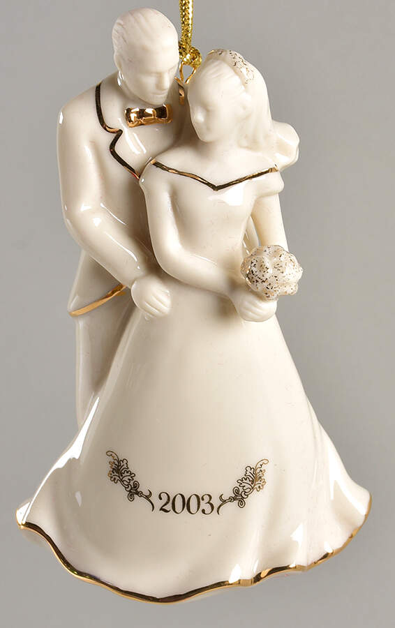Bride And Groom Ornaments 2003-Bride And Groom - Boxed by Lenox-1