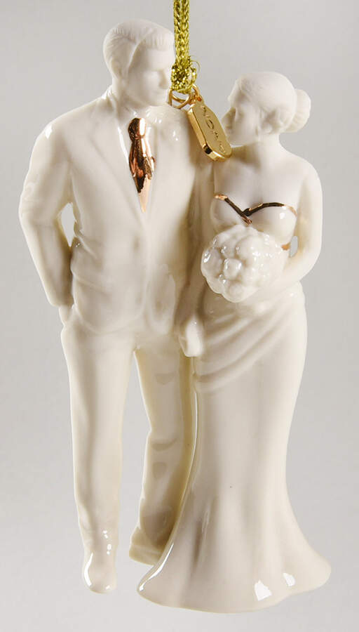 Bride And Groom Ornaments 2024-Bride & Groom - Boxed by Lenox-1