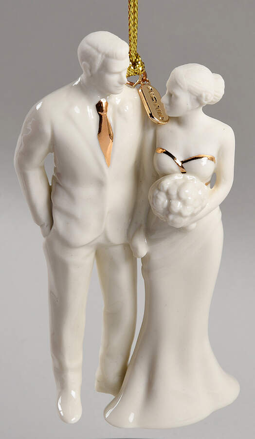 Bride And Groom Ornaments 2025-Bride & Groom - Boxed by Lenox-1