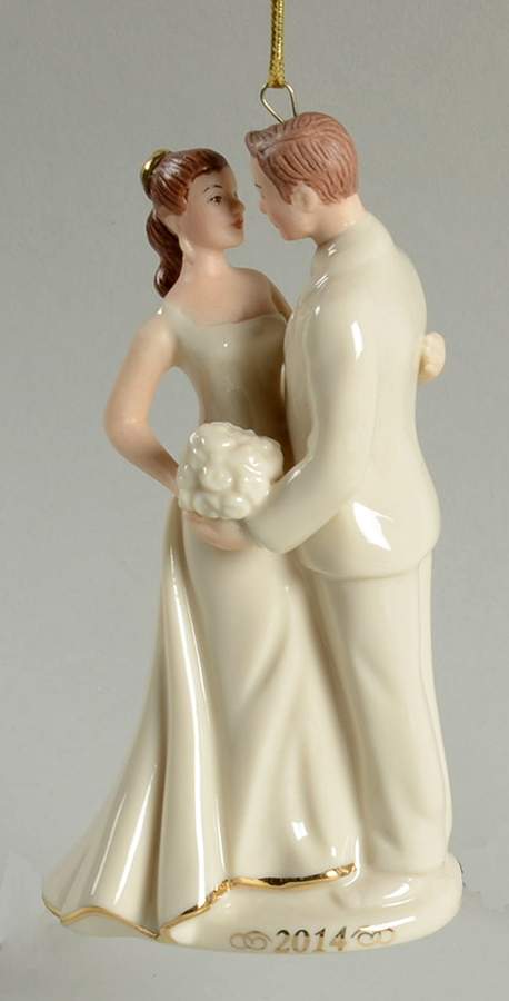 Bride And Groom Ornaments 2014-Always And Forever - Boxed by Lenox-1