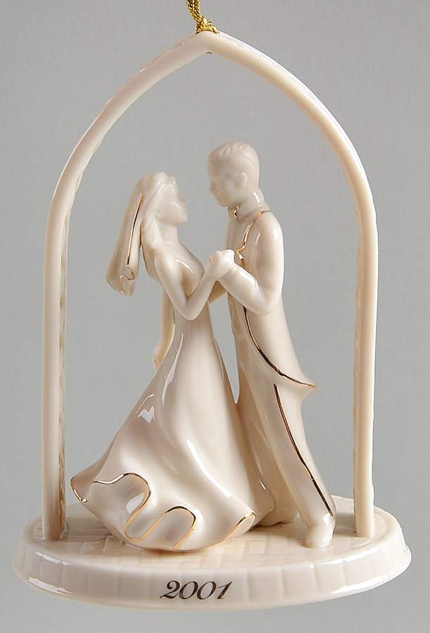 Bride And Groom Ornaments 2001-Bride And Groom - Boxed by Lenox-1