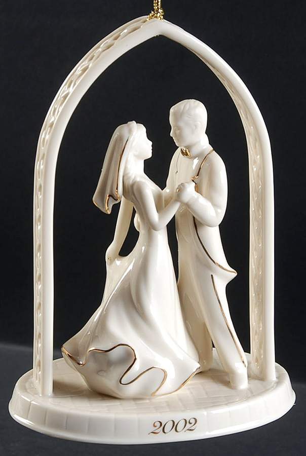 Bride And Groom Ornaments 2002-Bride And Groom Arch - No Box by Lenox-1
