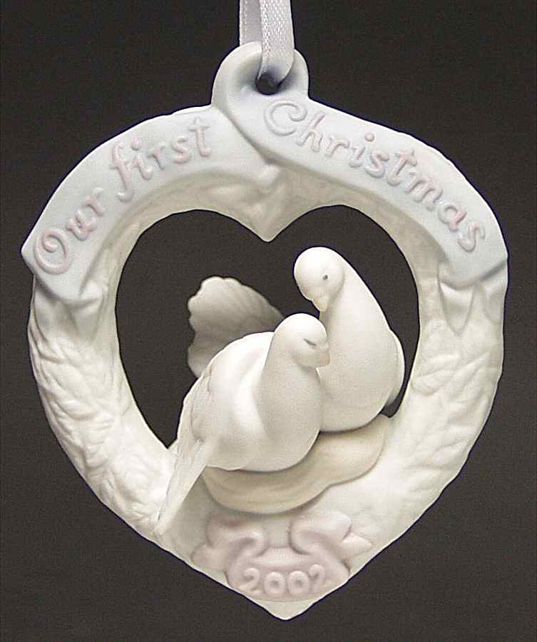 Our First Christmas Ornaments 6726-Birds In Heart Wreath - No Box by Lladro-1
