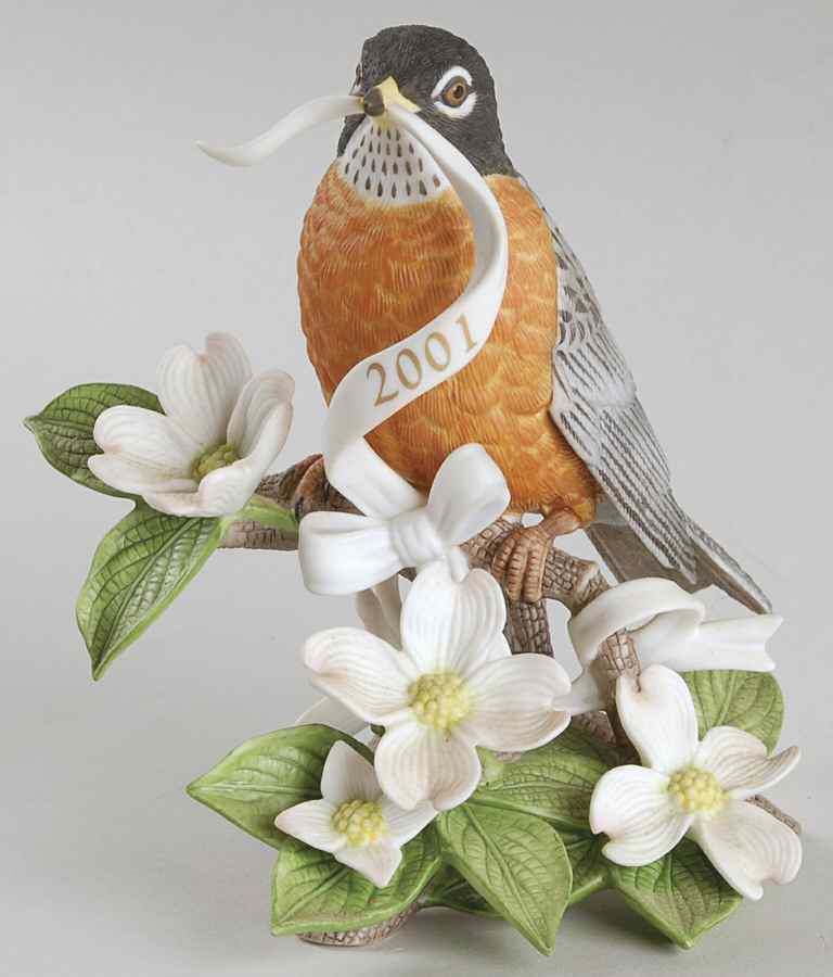 Annual Garden Birds 2001-Robin - Boxed by Lenox-1