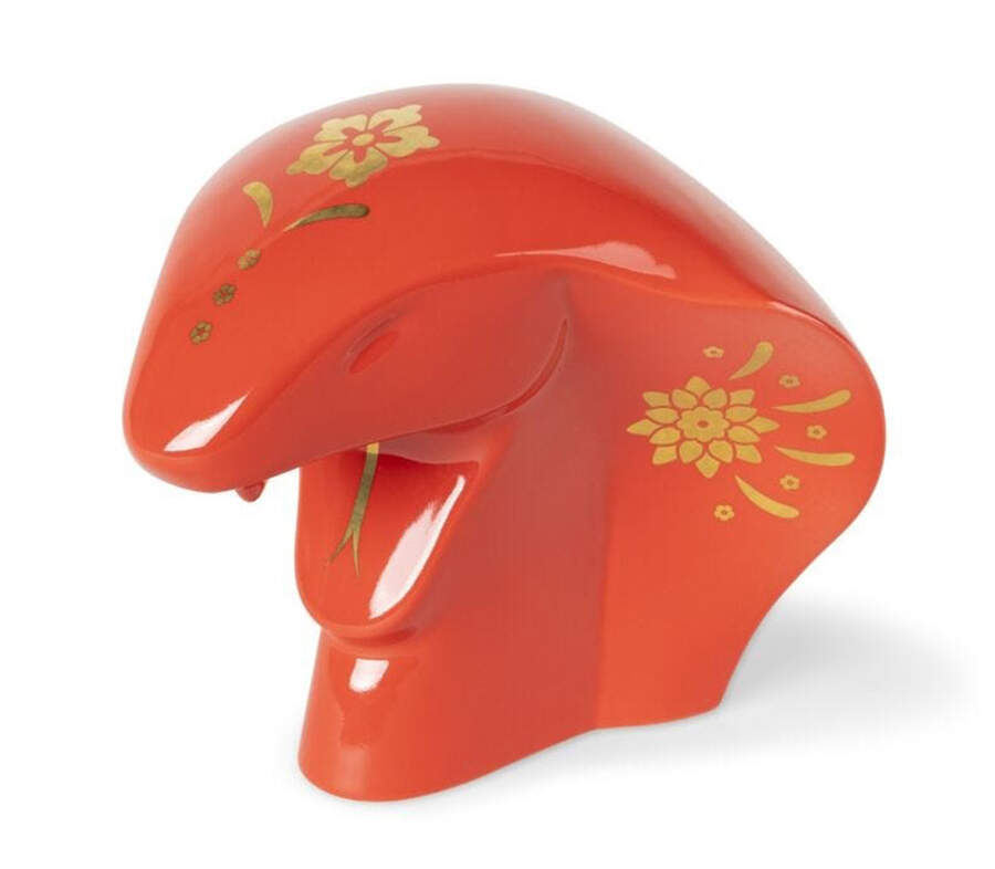 Chinese Zodiac Collection Snake - Red - No Box by Lladro-1