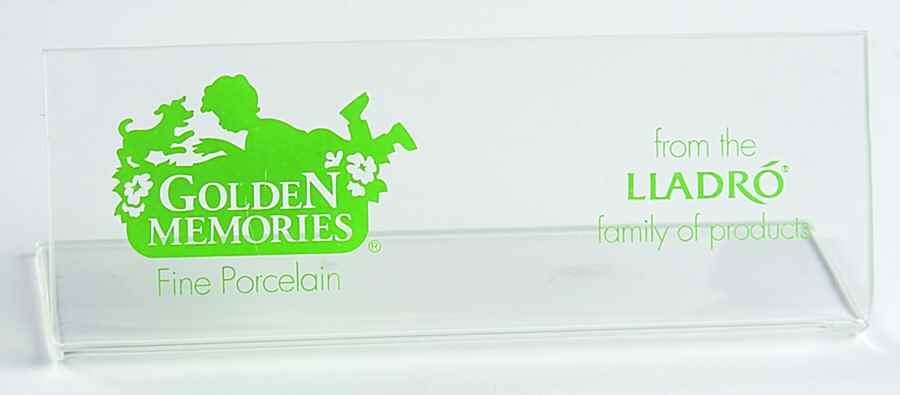 Advertisng Signs Golden Memories Green On Clear - Plastic Advertising Signs by Lladro-1