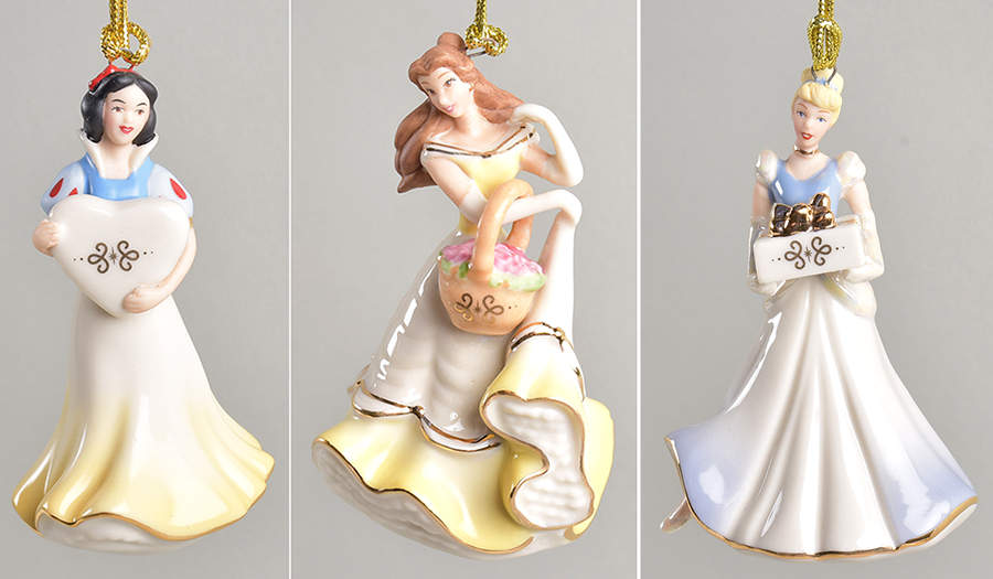 Disney Figurine Princess Mini Ornaments Set Of 3 - Boxed by Lenox-1