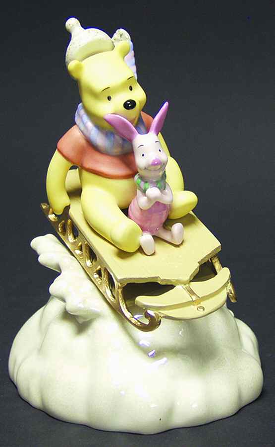 Disney Figurine Pooh's Winter Dash-Musical - No Box by Lenox-1