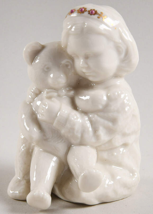 China Jewels Family Collection Teddy's Tired-Girl With Teddybear - Boxed by Lenox-1