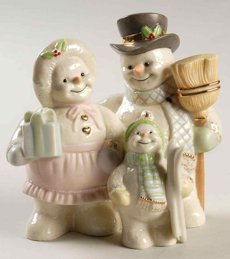 Ivory Snowman Collection Snowman Family - No Box by Lenox-1
