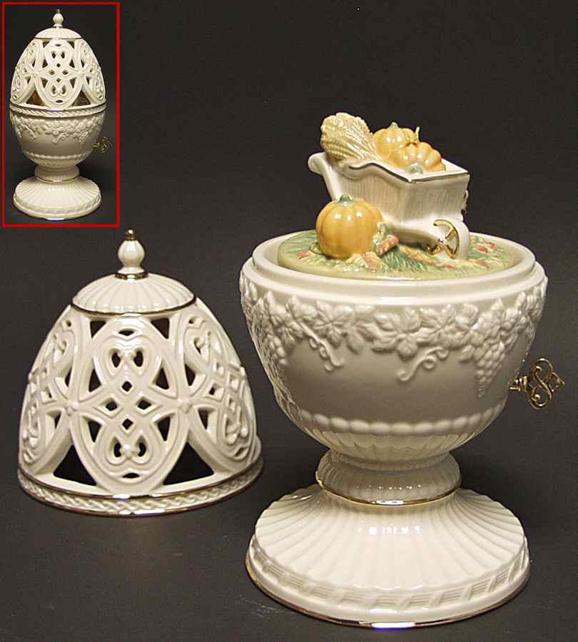 Annual Musical Egg Autumn Egg-"Autumn Leaves" - Boxed by Lenox-1