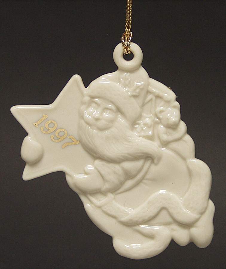 Annual Ivory Ornaments Santa - No Box Nb1997 by Lenox-1