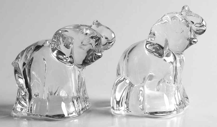 Lenox Crystal Salt & Pepper Sets Elephants - With Box by Lenox-1