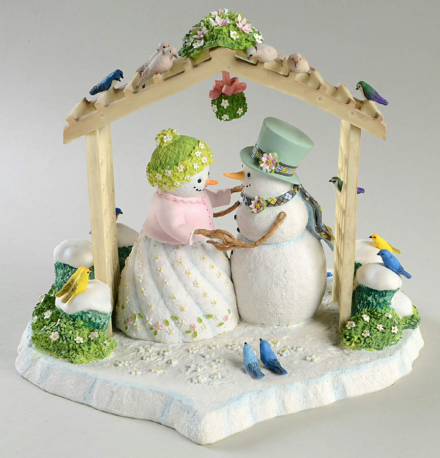 Lynn Bywaters Snowman Collection Winter White Wedding - Boxed by Lenox-1