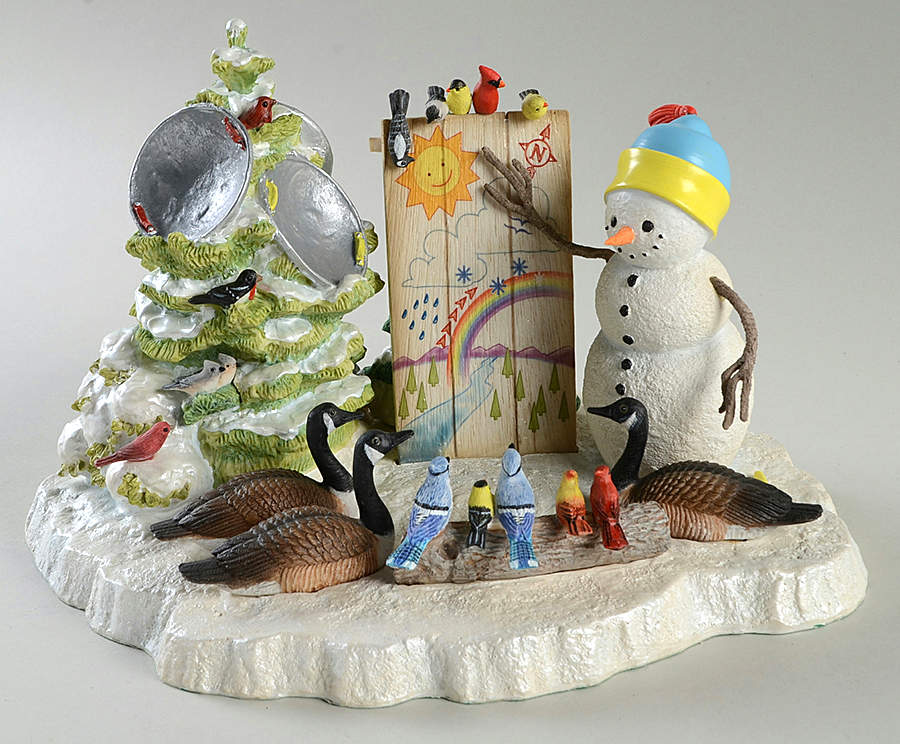 Lynn Bywaters Snowman Collection A Snowy Forecast - Boxed by Lenox-1