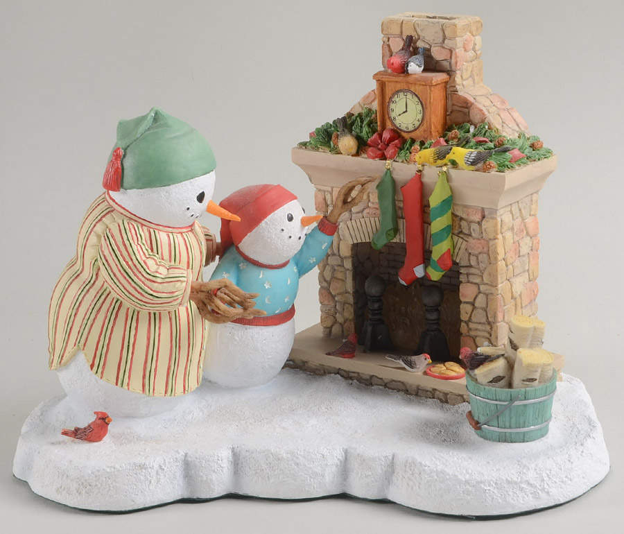 Lynn Bywaters Snowman Collection Getting Ready For Santa-Light - Boxed by Lenox-1