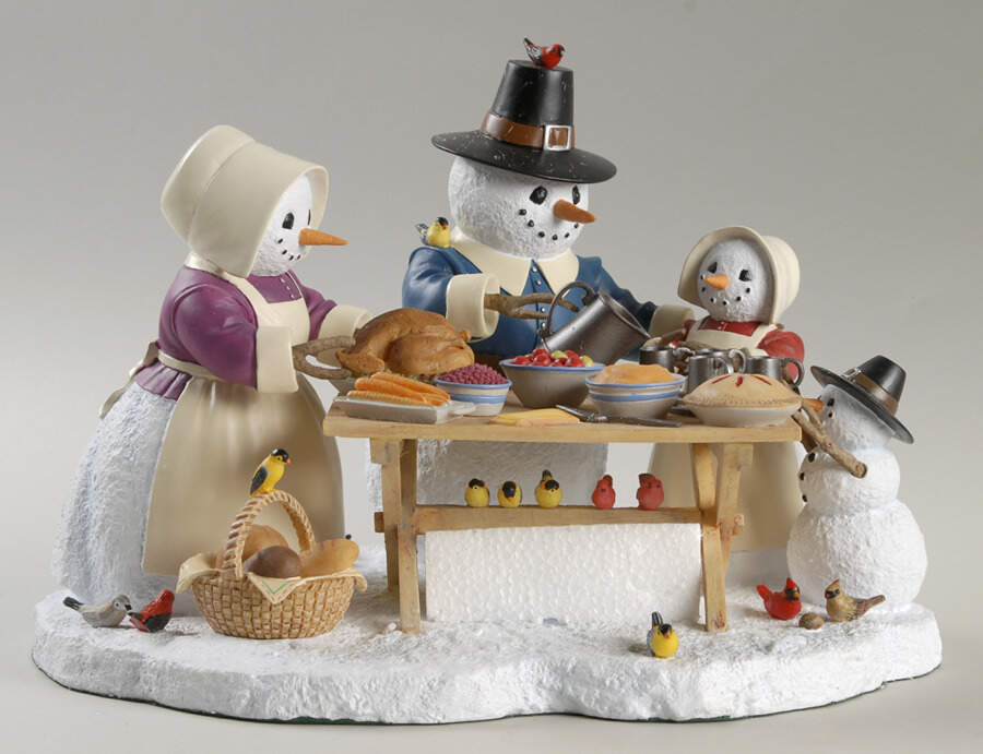 Lynn Bywaters Snowman Collection A Time For Thanks - Boxed by Lenox-1