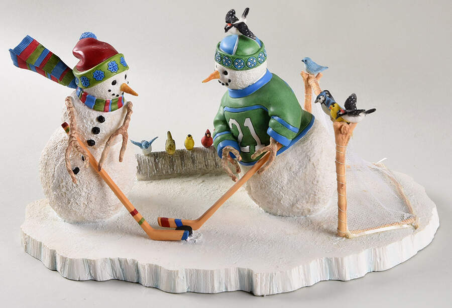 Lynn Bywaters Snowman Collection Friendly Face-Off - Boxed by Lenox-1