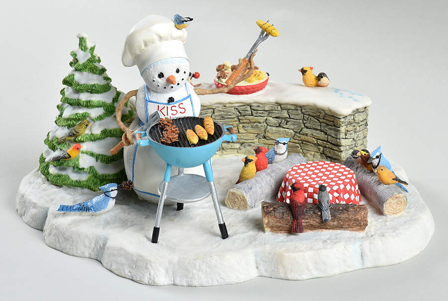 Lynn Bywaters Snowman Collection Kiss The Cook - Boxed by Lenox-1