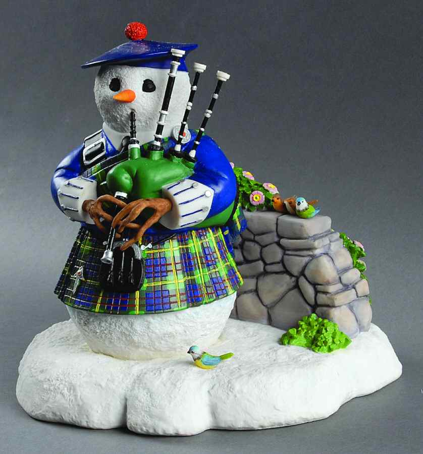 Lynn Bywaters Snowman Collection Piper In The Snow - No Box by Lenox-1