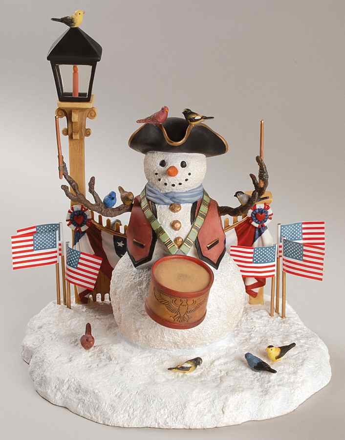 Lynn Bywaters Snowman Collection Drum And Birdie Corps - Boxed by Lenox-1