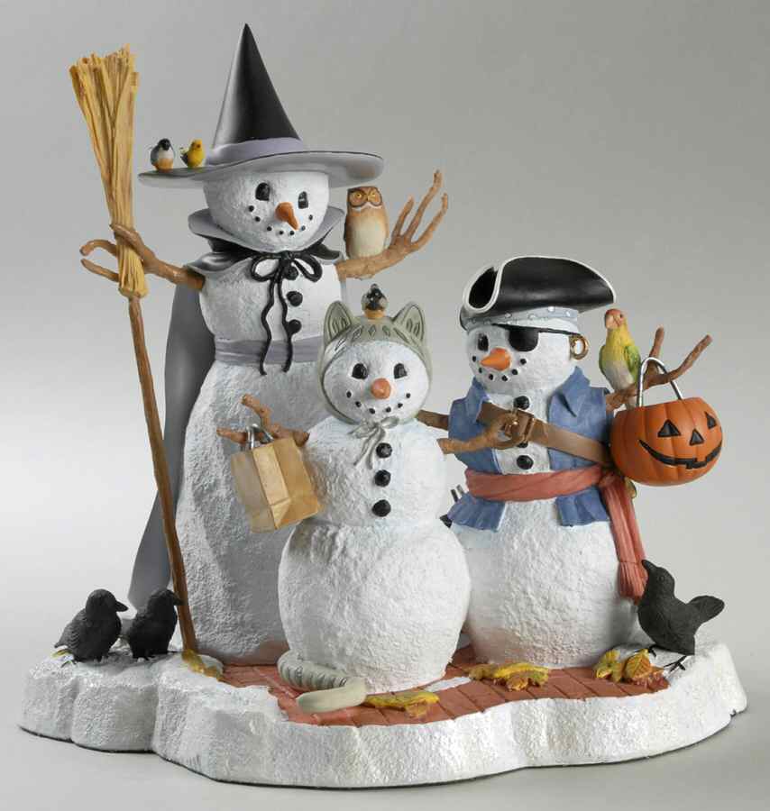 Lynn Bywaters Snowman Collection A Halloween Adventure - Boxed by Lenox-1