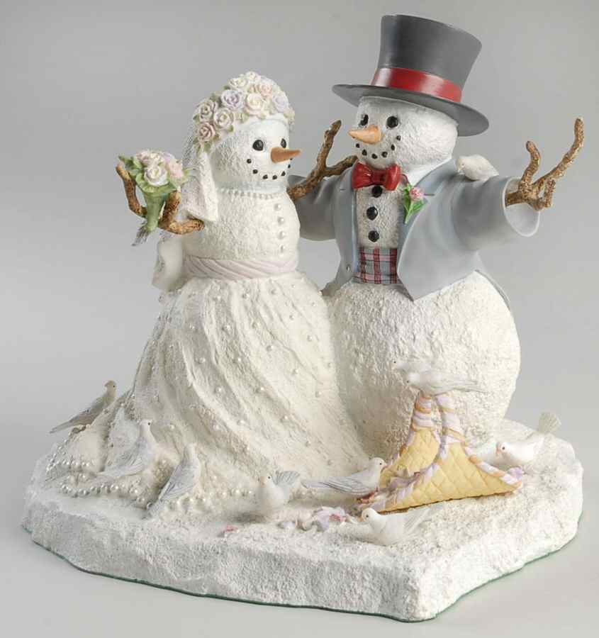 Lynn Bywaters Snowman Collection Winter Wedding - Boxed by Lenox-1