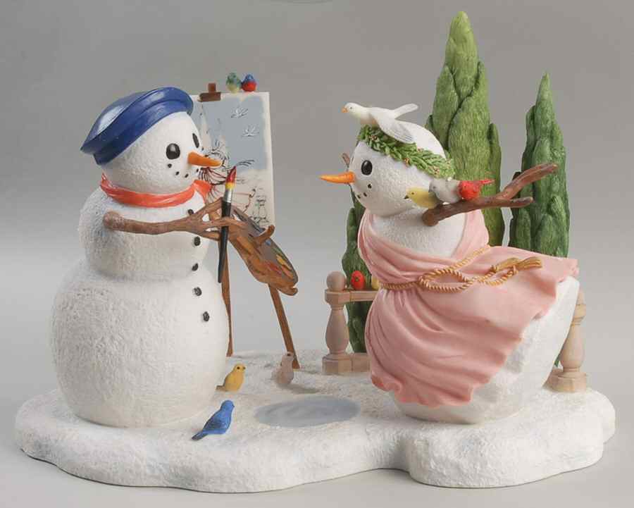 Lynn Bywaters Snowman Collection Masterpiece In The Making - No Box by Lenox-1