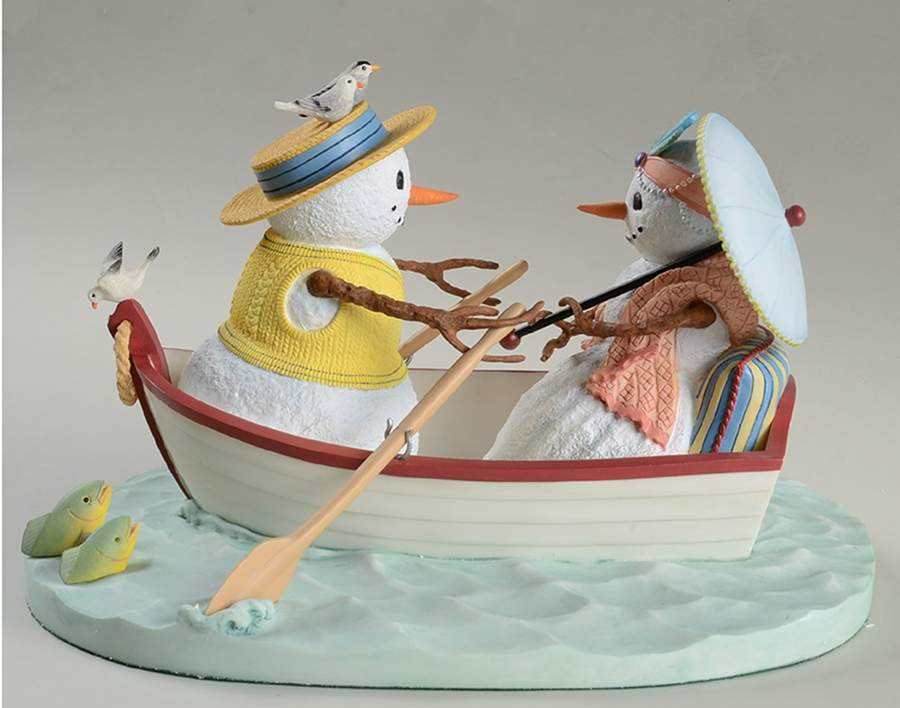 Lynn Bywaters Snowman Collection Snowflake Soiree - Boxed by Lenox-1