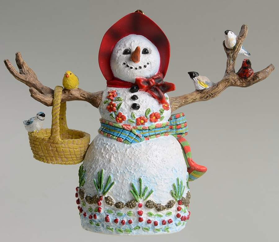 Lynn Bywaters Snowman Collection A Winter Visit Ornament - With Box 53 by Lenox-1