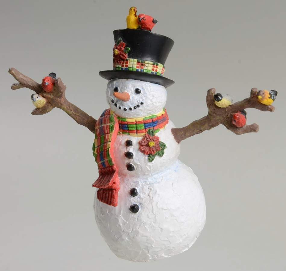 Lynn Bywaters Snowman Collection Feathered Friends Ornament - No Box by Lenox-1