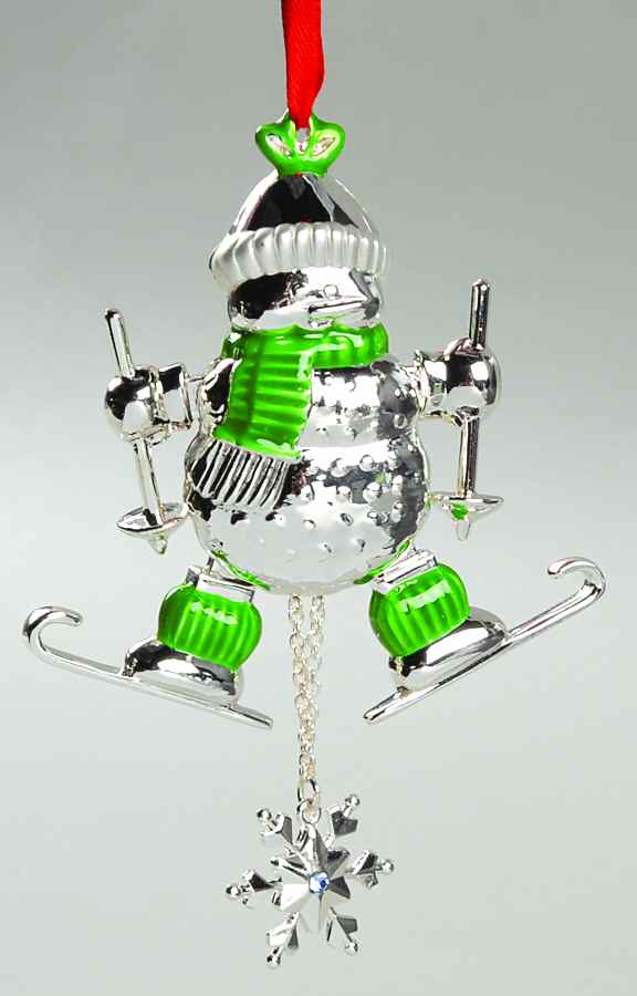 Lenox Metal Ornaments Skiing Snowman - No Box by Lenox-1
