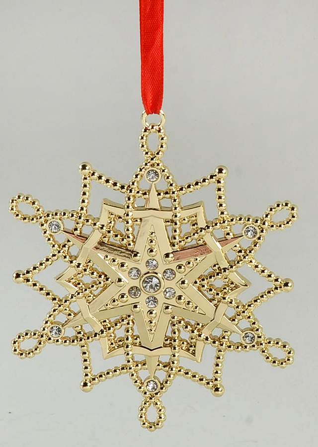 Lenox Metal Ornaments Golden Snowflake - No Box by Lenox-1