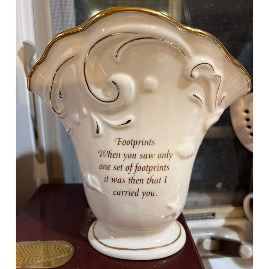 Footprints Collection Footprints Vase - No Box by Lenox-1