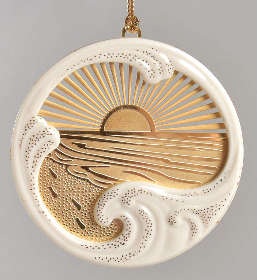 Footprints Ornament Footprints Disk Ornament - No Box by Lenox-1