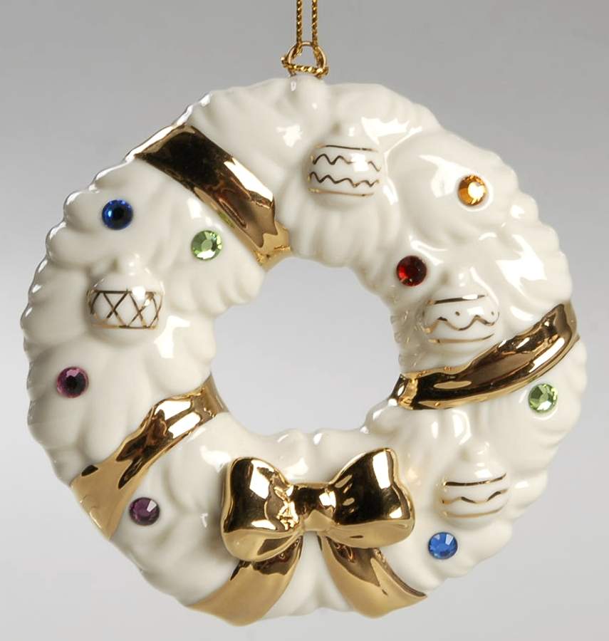 Holiday Gems Annual Collection Jeweled Wreath - Boxed by Lenox-1