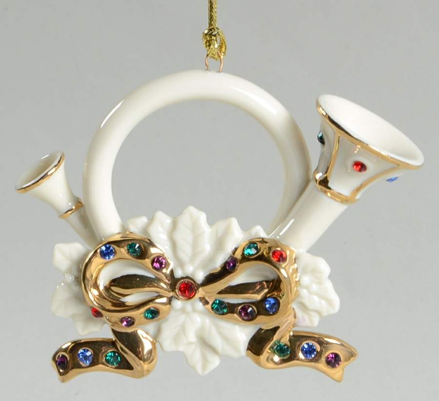 Holiday Gems Annual Collection Jeweled French Horn - Boxed by Lenox-1