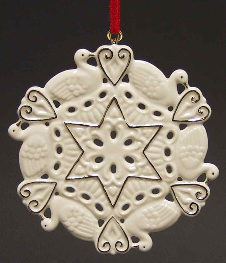 Twelve Days of Christmas Snowflakes Geese Laying - No Box by Lenox-1