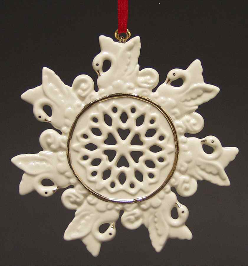 Twelve Days of Christmas Snowflakes Swans Swimming - No Box by Lenox-1