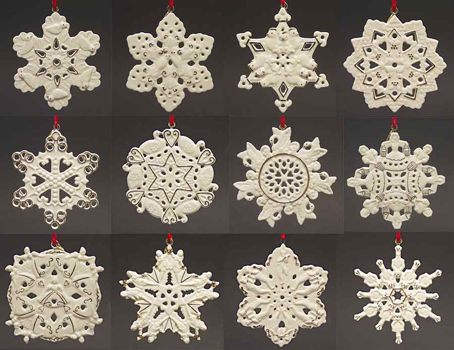 Twelve Days of Christmas Snowflakes Boxed Set Of 12 - With Box by Lenox-1