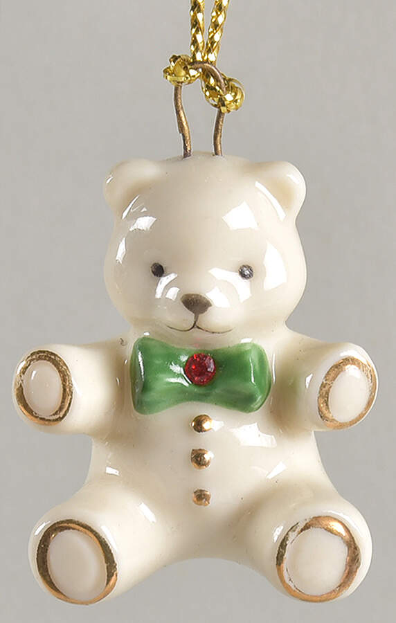 Jeweled Advent Ornament Calendar Teddy Bear - No Box by Lenox-1