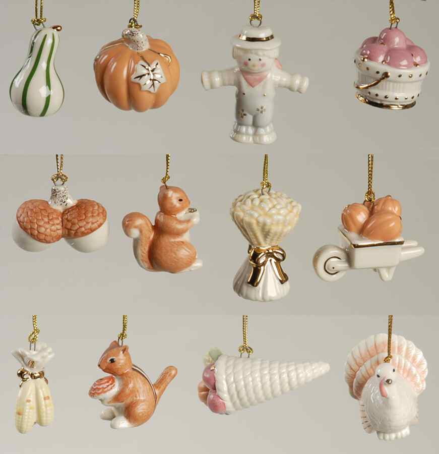 Autumn Delights Tree Boxed Set Of 12 Ornaments - Boxed by Lenox-1