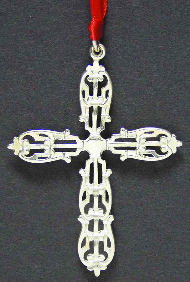Cross Ornament 2005 Cross - Boxed by Lunt Silver-1